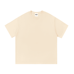 Beige cotton T-shirt for daily wear, casual apparel