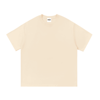 Beige cotton T-shirt for daily wear, casual apparel