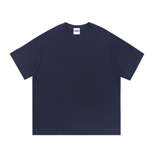 Navy blue cotton T-shirt for daily wear, comfortable casual top