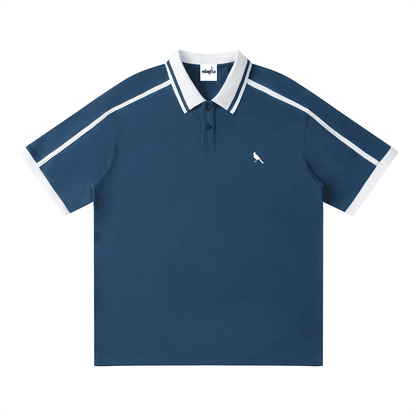 Unisex Contrast Piping Polo Shirt - Comfortable Casual Wear