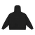 Back view of black Essential Cotton T-Shirt hoodie, featuring clean lines and a relaxed fit for contemporary style.