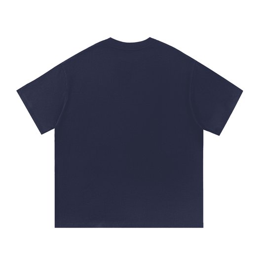 Navy blue cotton T-shirt for daily wear, comfortable casual top