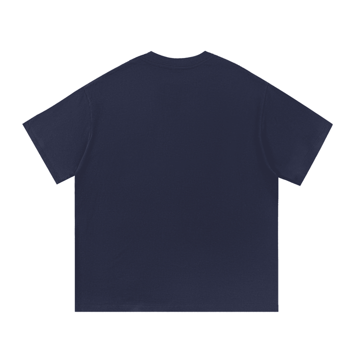 Navy blue cotton T-shirt for daily wear, comfortable casual top
