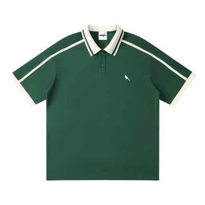 Unisex Contrast Piping Polo Shirt - Comfortable Casual Wear
