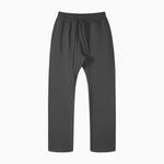 Dark gray One Piece unisex casual straight leg pants with front drawstring, designed for comfort in street and outdoor settings.