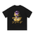 Frieza Essential Cotton T-Shirt in black featuring bold anime character print and Japanese text. Unisex cotton tee ideal for casual wear.