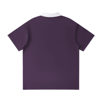 Unisex polo shirt with contrast collar and embroidered logos