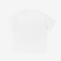 Plain white t-shirt on a light beige background