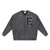 Front view of Vintage Washed Fleece Baseball Jacket with varsity 'F' patch and bird embroidery, displayed on white background.
