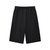 Back view of black Chrome Cardinals Relaxed Drawstring Three-quarter Sweatpants showing elastic waistband and relaxed fit for sporty comfort.