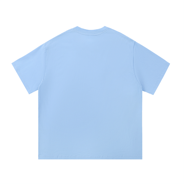 Back view of light blue P.O.L.O. Essential Cotton T-Shirt, unisex 100% cotton tee with a clean, minimal design.