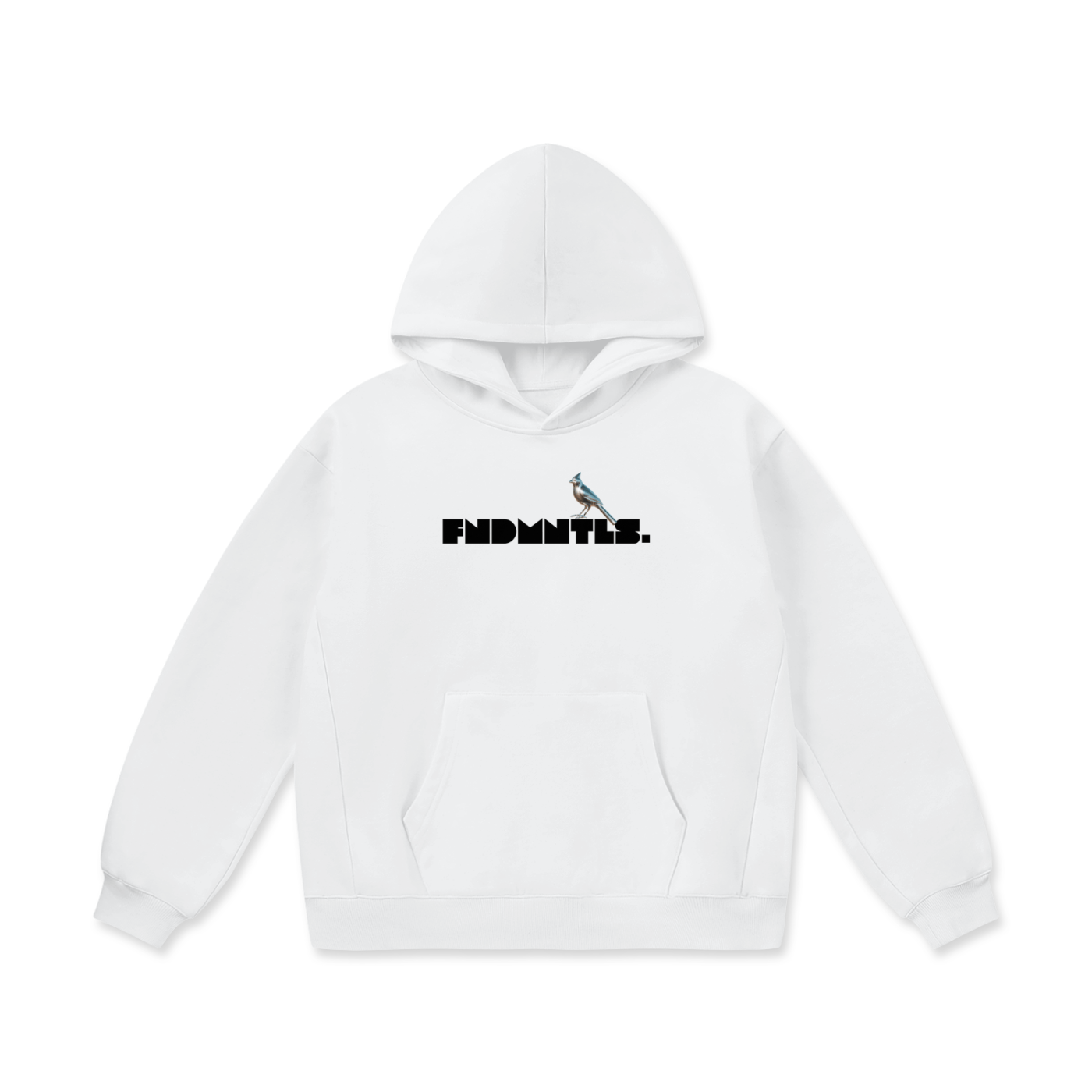 Chrome Cardinals Oversize Heavyweight Fleece Hoodie in white front view