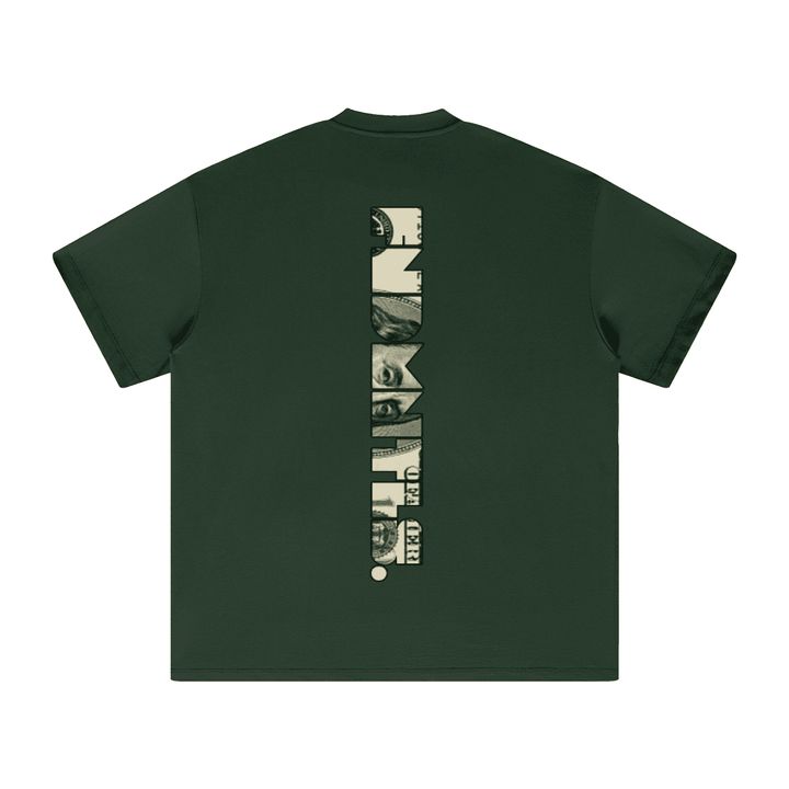 Light beige heavyweight T-shirt with graphic design, casual style