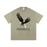 Apex Dominion Heavyweight Tee 275 GSM cotton graphic t-shirt in Light Gray | FNDMNTLS