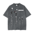 Oversize graphic T-shirt with skeleton aliens and red accents pirate black