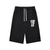 Black Chrome Cardinals Relaxed Drawstring Three-quarter Sweatpants with white 'F' logo and thick cotton blend fabric, ideal for casual wear.