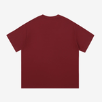 Maroon t-shirt on a white background