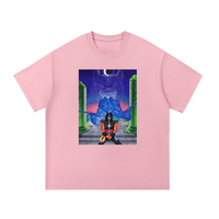 Pink Ninja Magic Essential Cotton T-Shirt with colorful fantasy warrior print, made from 100% cotton for breathable comfort.
