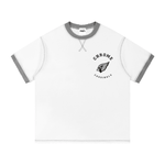 Contrast-Stitched Cotton T-Shirt gray front