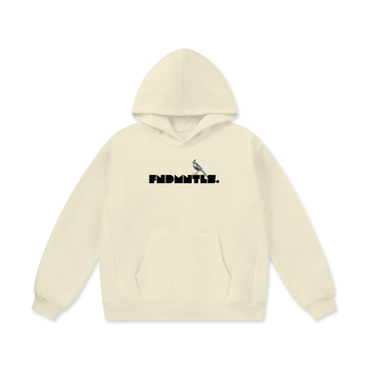 Chrome Cardinals Oversize Heavyweight Fleece Hoodie in cream front view