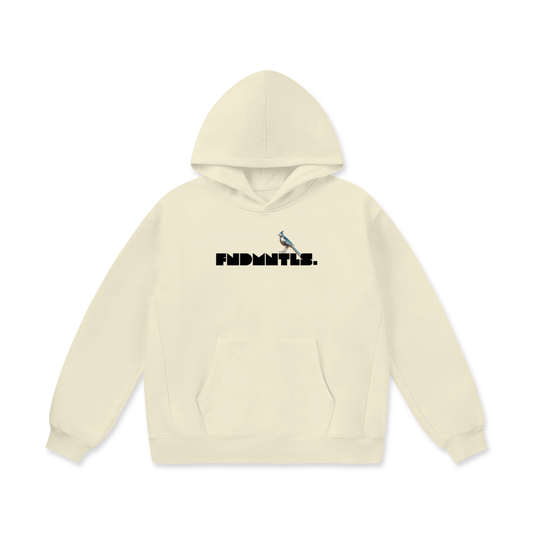 Chrome Cardinals Oversize Heavyweight Fleece Hoodie in cream front view