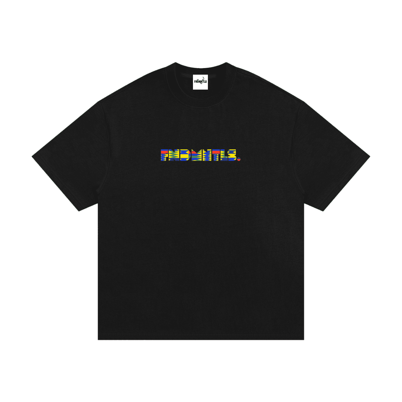 Blue Kinte Heavyweight Cotton T-Shirt in black