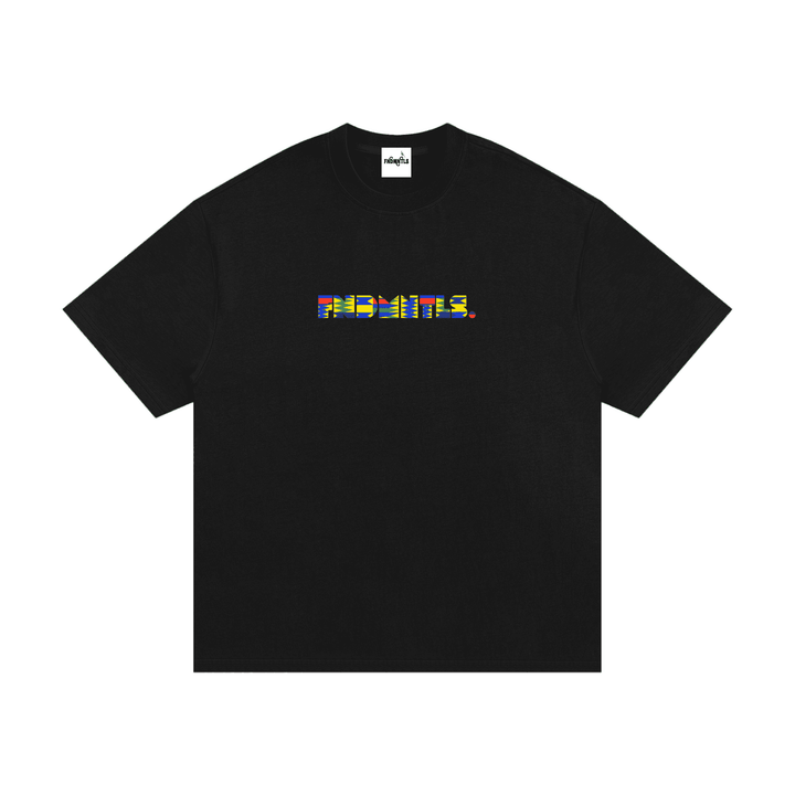 Blue Kinte Heavyweight Cotton T-Shirt in black