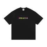 Blue Kinte Heavyweight Cotton T-Shirt in black