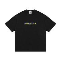Blue Kinte Heavyweight Cotton T-Shirt in black
