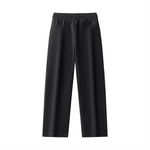 Back view of black Essential Drawstring Straight-Leg Sweatpants showing clean, minimal design for sporty or casual outfits.