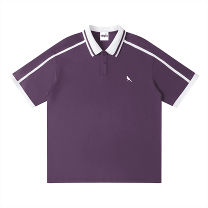 Unisex Contrast Piping Polo Shirt - Comfortable Casual Wear