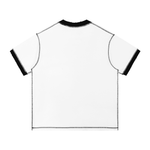 Contrast-Stitched Cotton T-Shirt white back