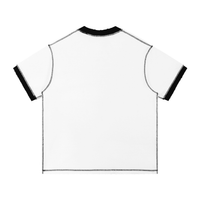 Contrast-Stitched Cotton T-Shirt white back