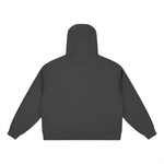 Back view of charcoal Essential Cotton T-Shirt hoodie, offering a clean, relaxed fit for everyday comfort and style.