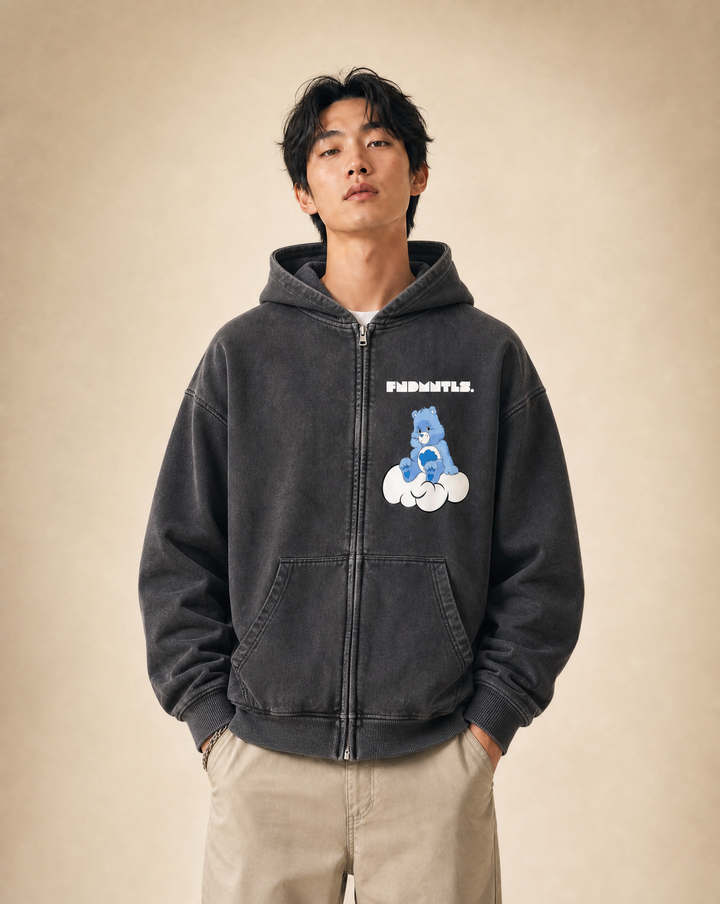 Cloudbear Zip Hoodie | FNDMNTLS