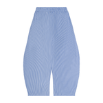 Blue striped pants on a white background