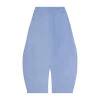 Blue striped pants on a white background