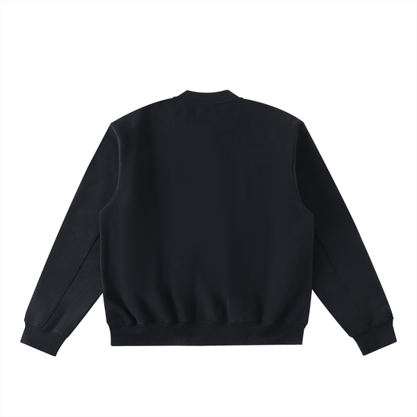 Chrome Cardinal Essential Zip-Up Fleeced Varsity Jacket by Shop FNDMNTLS - polo jacket, Chrome Cardinals FNDMNTLS