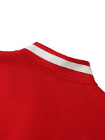 Chrome Cardinal Two-Tone Fleeced Varsity Jacket by Shop FNDMNTLS - Varsity Jackets, Casual Streetwear, Chrome Cardinals