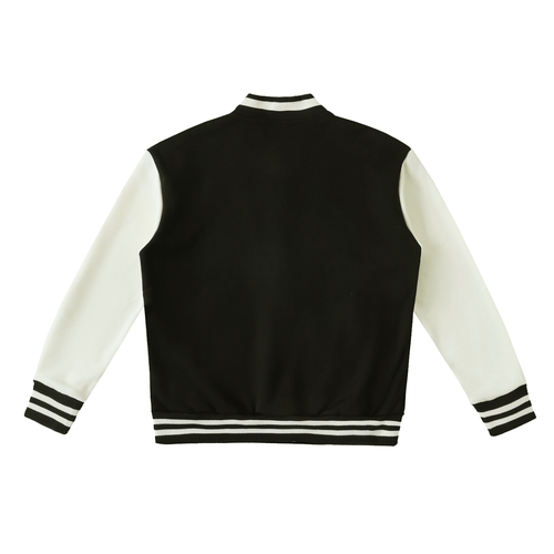 Chrome Cardinal Two-Tone Fleeced Varsity Jacket by Shop FNDMNTLS - Varsity Jackets, Casual Streetwear, Chrome Cardinals