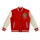 Chrome Cardinal Two-Tone Fleeced Varsity Jacket