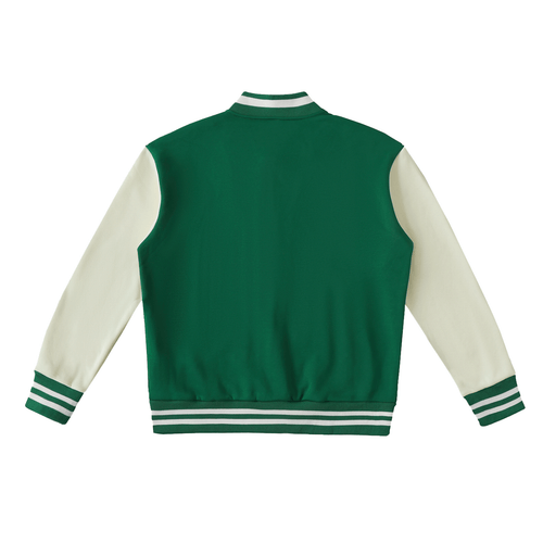 Chrome Cardinal Two-Tone Fleeced Varsity Jacket by Shop FNDMNTLS - Varsity Jackets, Casual Streetwear, Chrome Cardinals