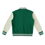 Chrome Cardinal Two-Tone Fleeced Varsity Jacket by Shop FNDMNTLS - Varsity Jackets, Casual Streetwear, Chrome Cardinals