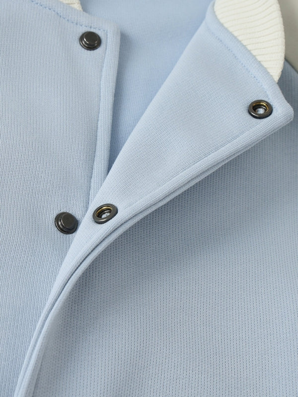 Chrome Cardinal Two Tone Raglan Sleeve Varsity Jacket by Shop FNDMNTLS - Varsity Jackets, mens, two tone raglan sleeve