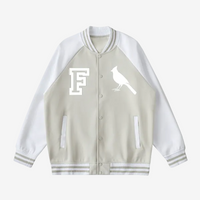 Chrome Cardinal Two Tone Raglan Sleeve Varsity Jacket by Shop FNDMNTLS - Varsity Jackets, mens, two tone raglan sleeve