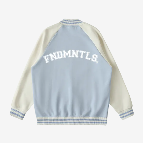 Chrome Cardinal Two Tone Raglan Sleeve Varsity Jacket by Shop FNDMNTLS - Varsity Jackets, mens, two tone raglan sleeve