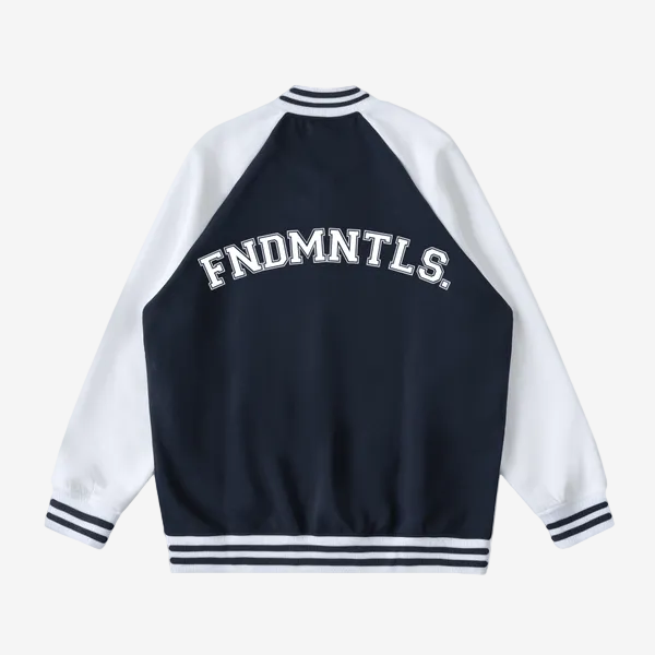 Chrome Cardinal Two Tone Raglan Sleeve Varsity Jacket by Shop FNDMNTLS - Varsity Jackets, mens, two tone raglan sleeve