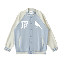 Chrome Cardinal Two Tone Raglan Sleeve Varsity Jacket by Shop FNDMNTLS - Varsity Jackets, mens, two tone raglan sleeve