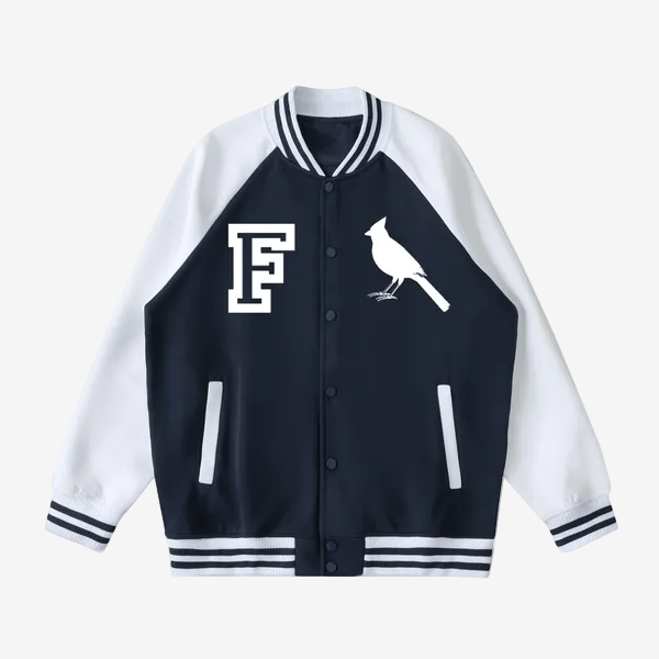 Chrome Cardinal Two Tone Raglan Sleeve Varsity Jacket by Shop FNDMNTLS - Varsity Jackets, mens, two tone raglan sleeve