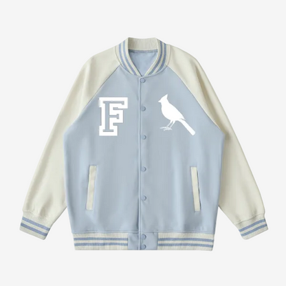 Chrome Cardinal Two Tone Raglan Sleeve Varsity Jacket by Shop FNDMNTLS - Varsity Jackets, mens, two tone raglan sleeve